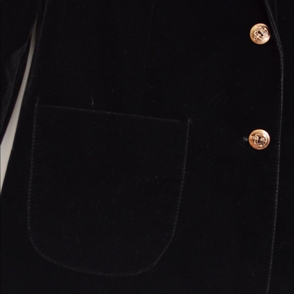 Vintage black velvet blazer - Picture 3 of 3